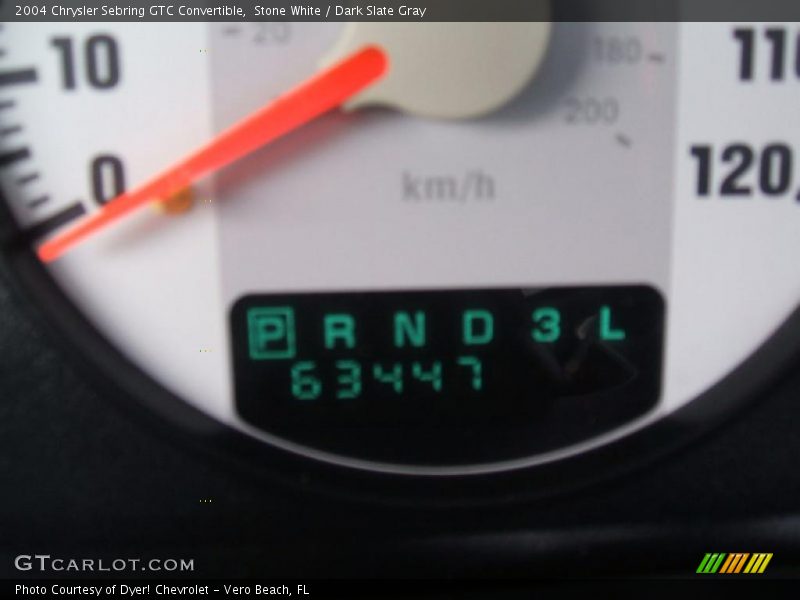 Stone White / Dark Slate Gray 2004 Chrysler Sebring GTC Convertible