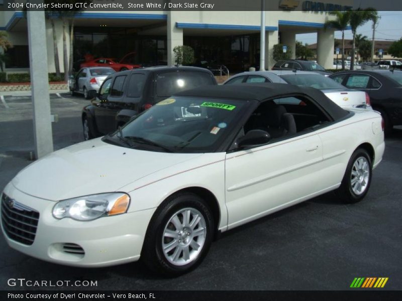 Stone White / Dark Slate Gray 2004 Chrysler Sebring GTC Convertible