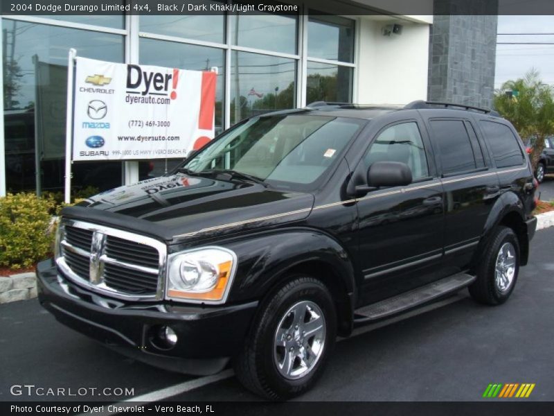 Black / Dark Khaki/Light Graystone 2004 Dodge Durango Limited 4x4