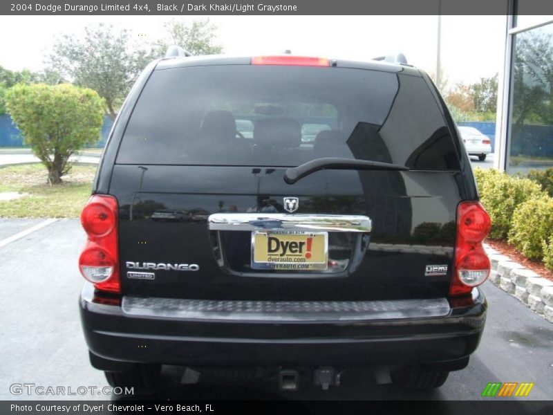 Black / Dark Khaki/Light Graystone 2004 Dodge Durango Limited 4x4
