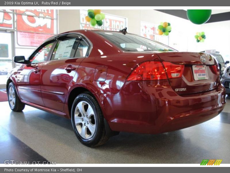 Ruby Red / Beige 2009 Kia Optima LX