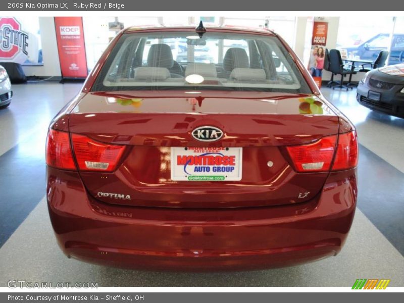 Ruby Red / Beige 2009 Kia Optima LX
