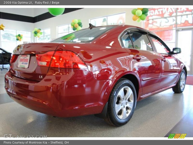 Ruby Red / Beige 2009 Kia Optima LX