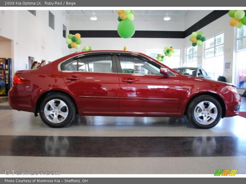 Ruby Red / Beige 2009 Kia Optima LX