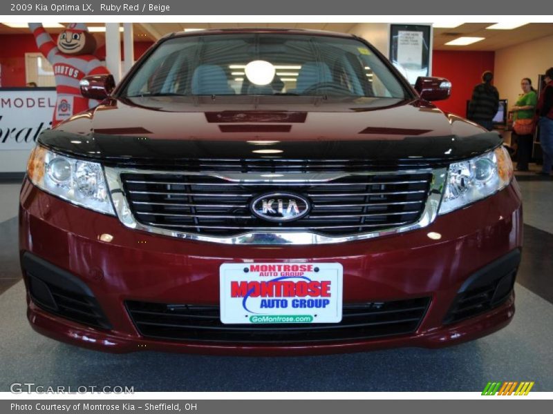 Ruby Red / Beige 2009 Kia Optima LX