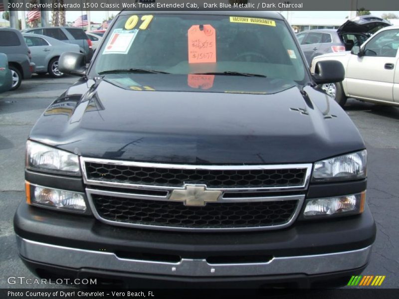 Dark Blue Metallic / Dark Charcoal 2007 Chevrolet Silverado 1500 Classic Work Truck Extended Cab