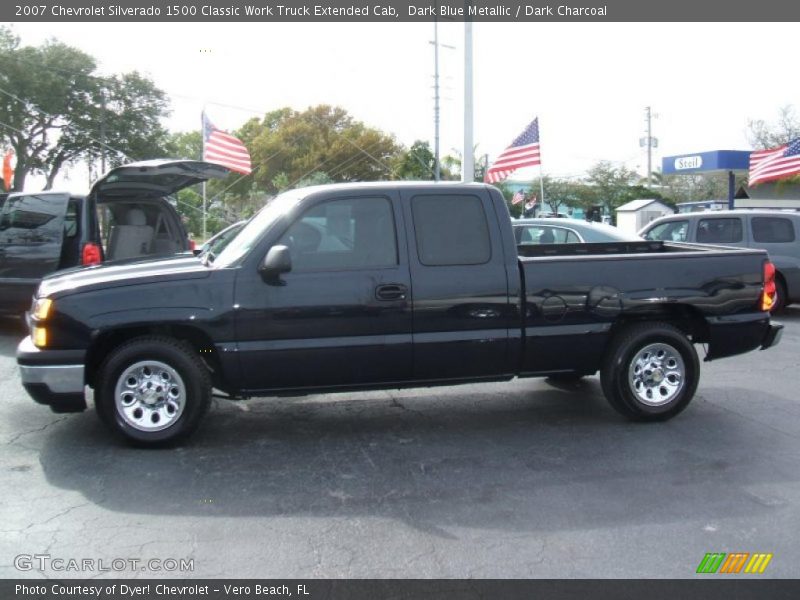 Dark Blue Metallic / Dark Charcoal 2007 Chevrolet Silverado 1500 Classic Work Truck Extended Cab