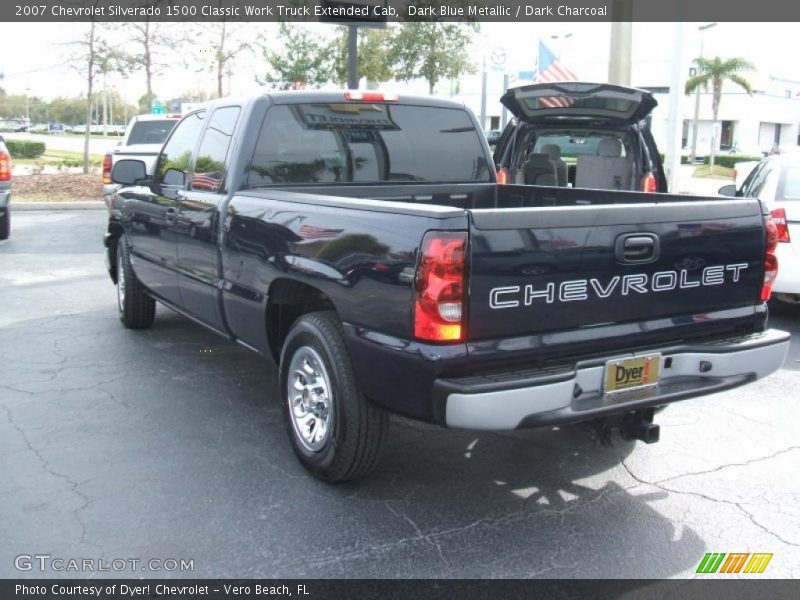 Dark Blue Metallic / Dark Charcoal 2007 Chevrolet Silverado 1500 Classic Work Truck Extended Cab