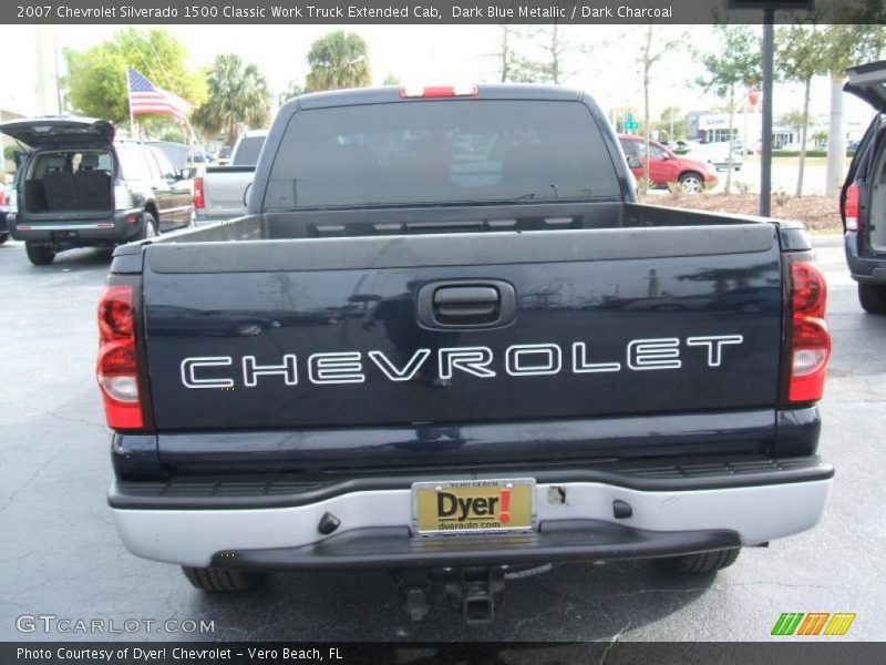 Dark Blue Metallic / Dark Charcoal 2007 Chevrolet Silverado 1500 Classic Work Truck Extended Cab