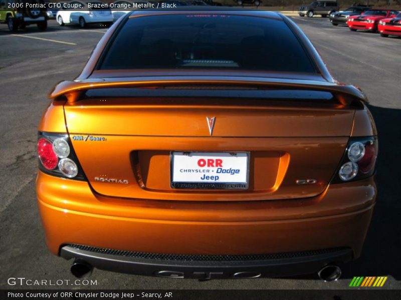 Brazen Orange Metallic / Black 2006 Pontiac GTO Coupe