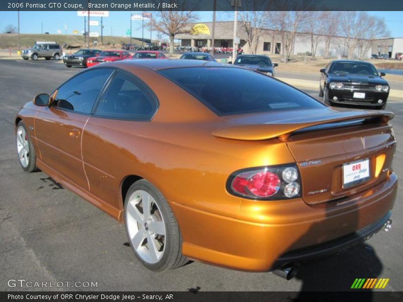 Brazen Orange Metallic / Black 2006 Pontiac GTO Coupe