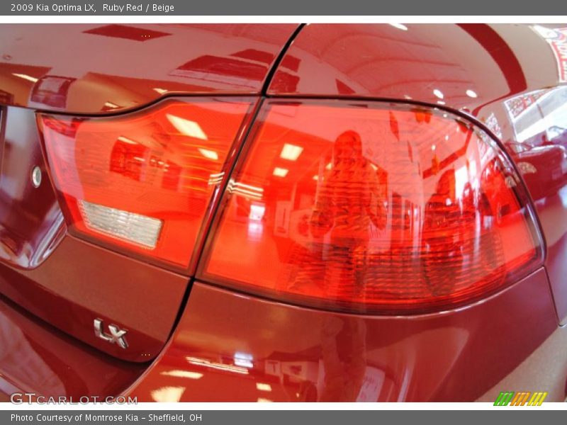 Ruby Red / Beige 2009 Kia Optima LX
