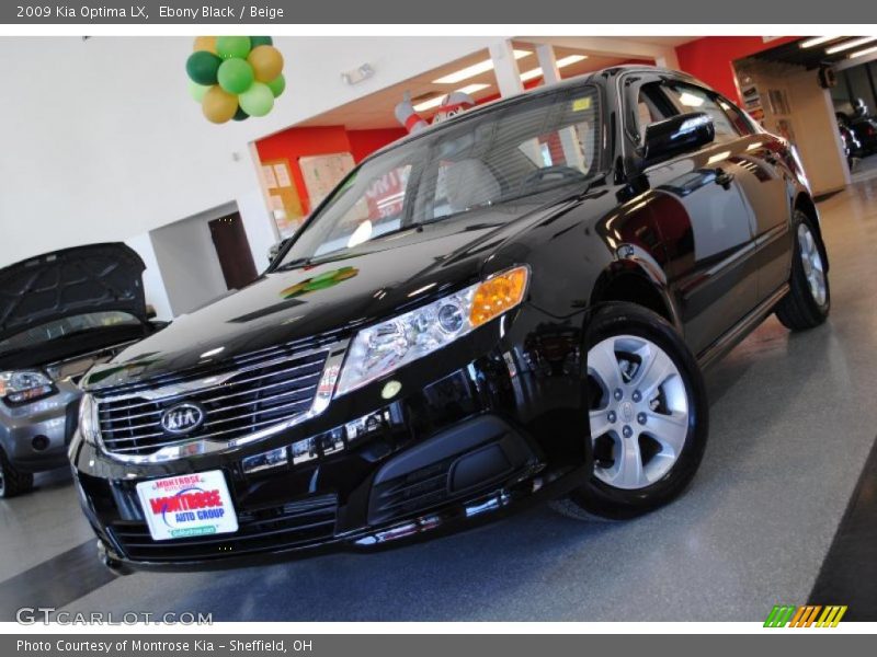 Ebony Black / Beige 2009 Kia Optima LX