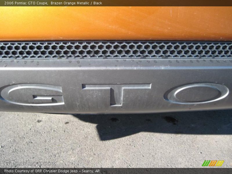 Brazen Orange Metallic / Black 2006 Pontiac GTO Coupe