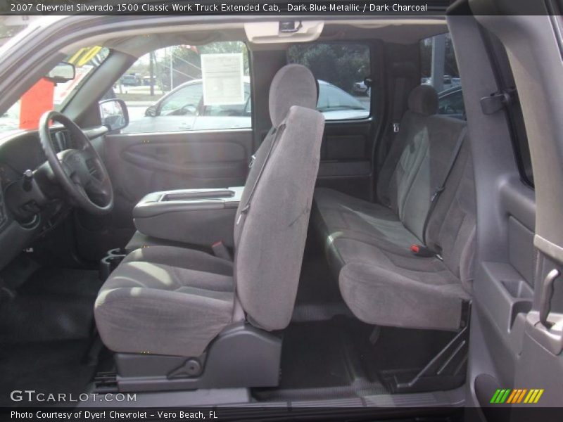 Dark Blue Metallic / Dark Charcoal 2007 Chevrolet Silverado 1500 Classic Work Truck Extended Cab
