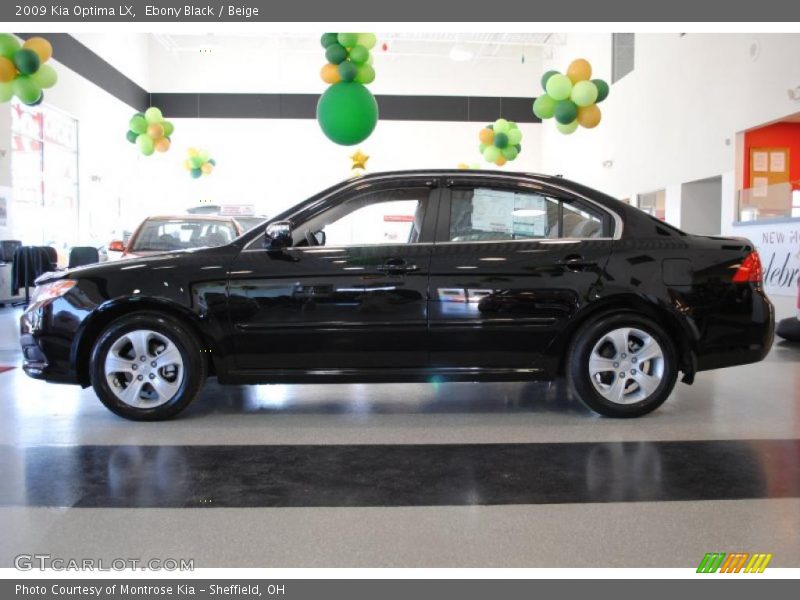 Ebony Black / Beige 2009 Kia Optima LX