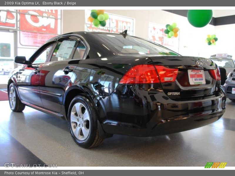 Ebony Black / Beige 2009 Kia Optima LX