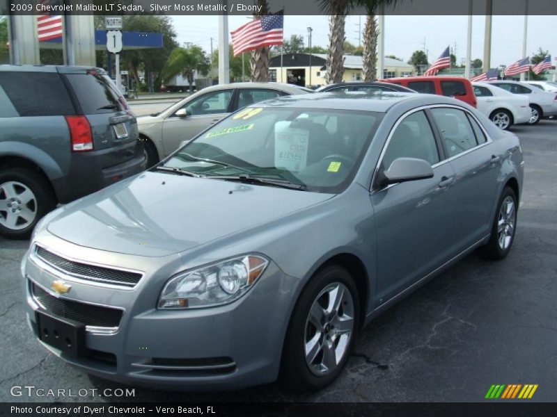 Silver Moss Metallic / Ebony 2009 Chevrolet Malibu LT Sedan