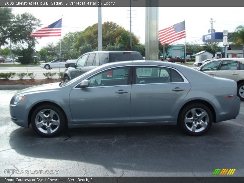 Silver Moss Metallic / Ebony 2009 Chevrolet Malibu LT Sedan