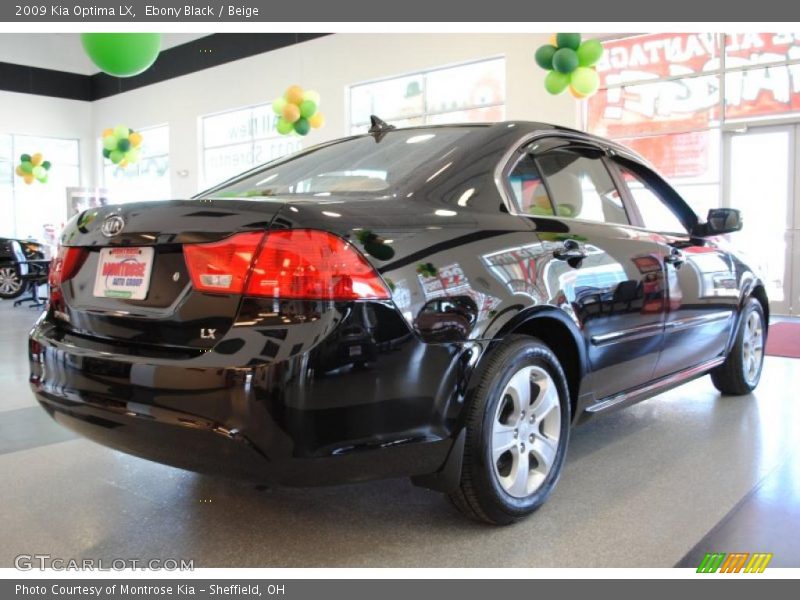 Ebony Black / Beige 2009 Kia Optima LX