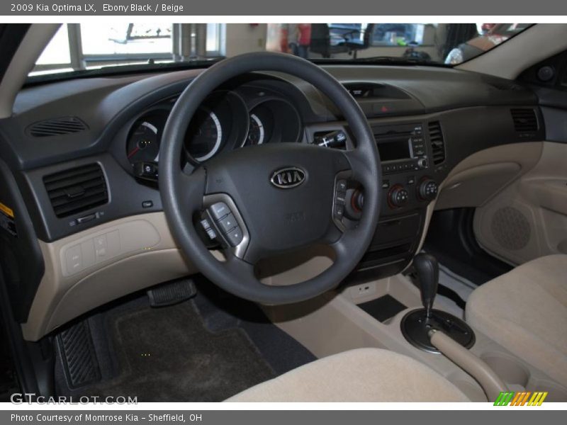 Ebony Black / Beige 2009 Kia Optima LX