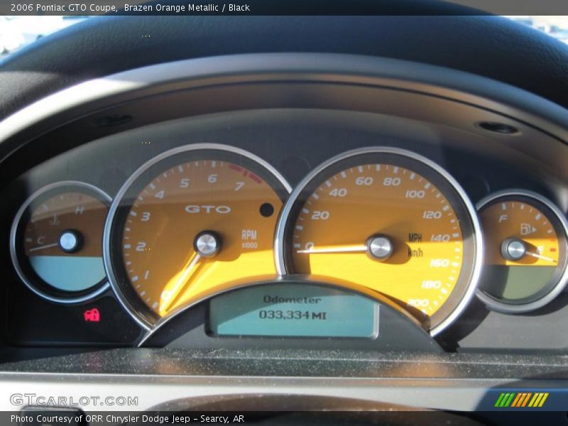 Brazen Orange Metallic / Black 2006 Pontiac GTO Coupe