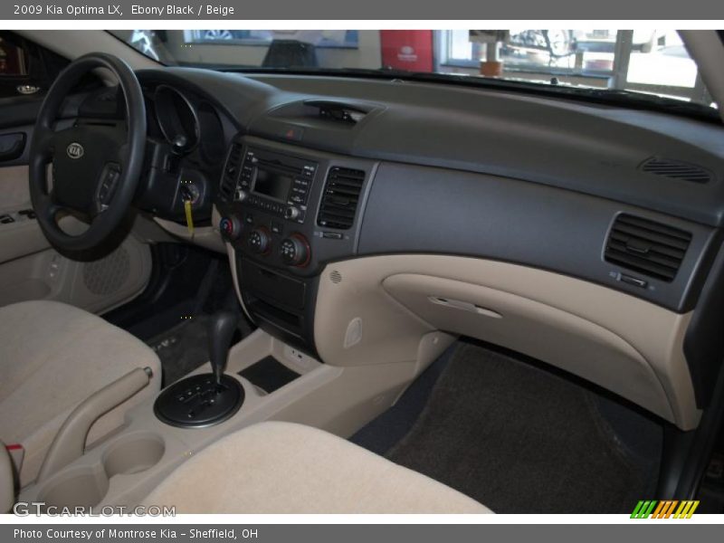 Ebony Black / Beige 2009 Kia Optima LX