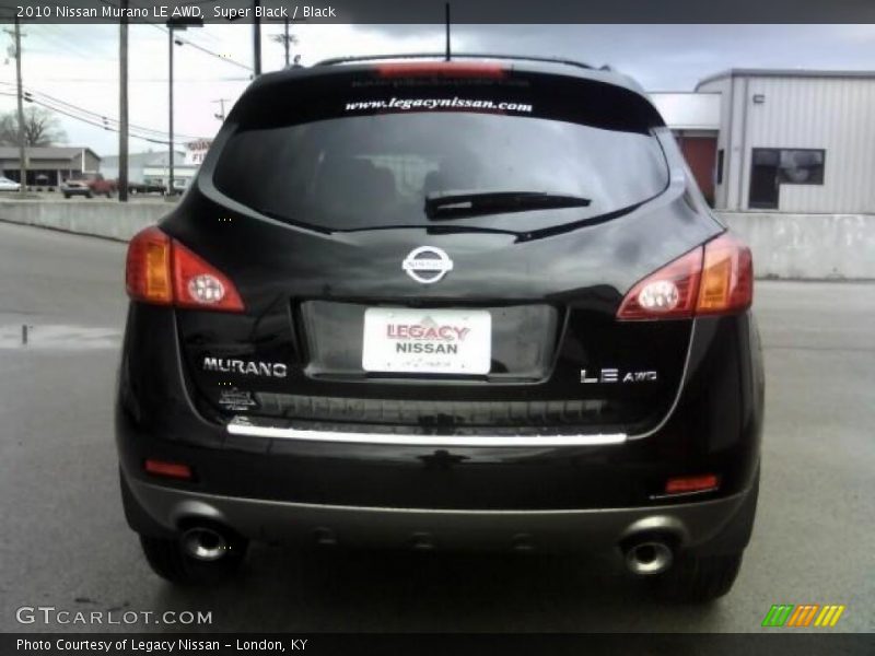 Super Black / Black 2010 Nissan Murano LE AWD