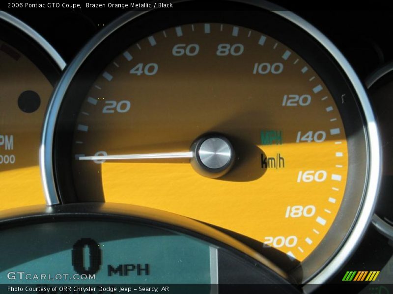 Brazen Orange Metallic / Black 2006 Pontiac GTO Coupe