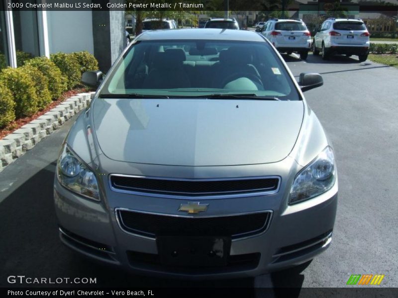 Golden Pewter Metallic / Titanium 2009 Chevrolet Malibu LS Sedan