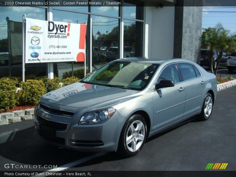 Golden Pewter Metallic / Titanium 2009 Chevrolet Malibu LS Sedan