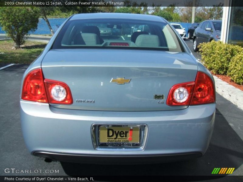 Golden Pewter Metallic / Titanium 2009 Chevrolet Malibu LS Sedan