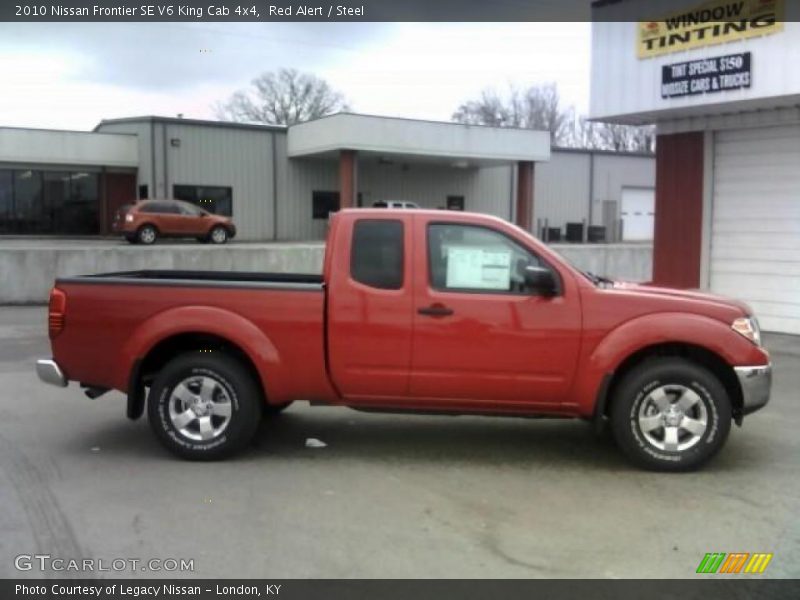 Red Alert / Steel 2010 Nissan Frontier SE V6 King Cab 4x4