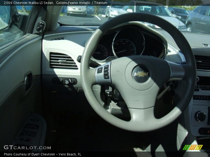 Golden Pewter Metallic / Titanium 2009 Chevrolet Malibu LS Sedan