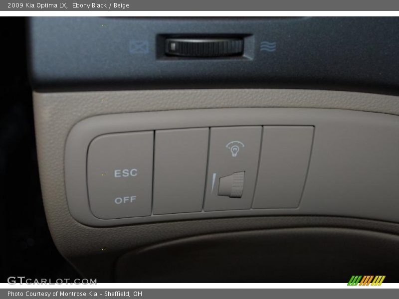 Ebony Black / Beige 2009 Kia Optima LX