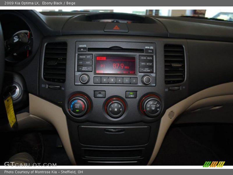 Ebony Black / Beige 2009 Kia Optima LX