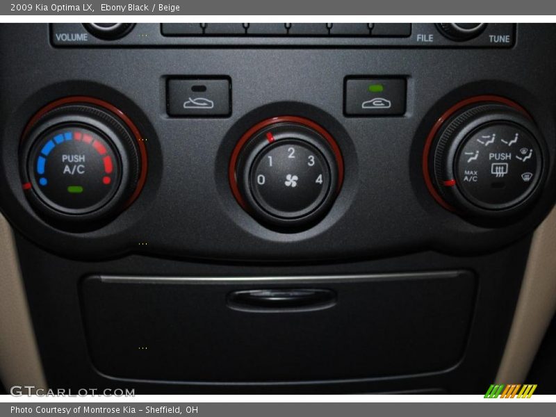 Ebony Black / Beige 2009 Kia Optima LX