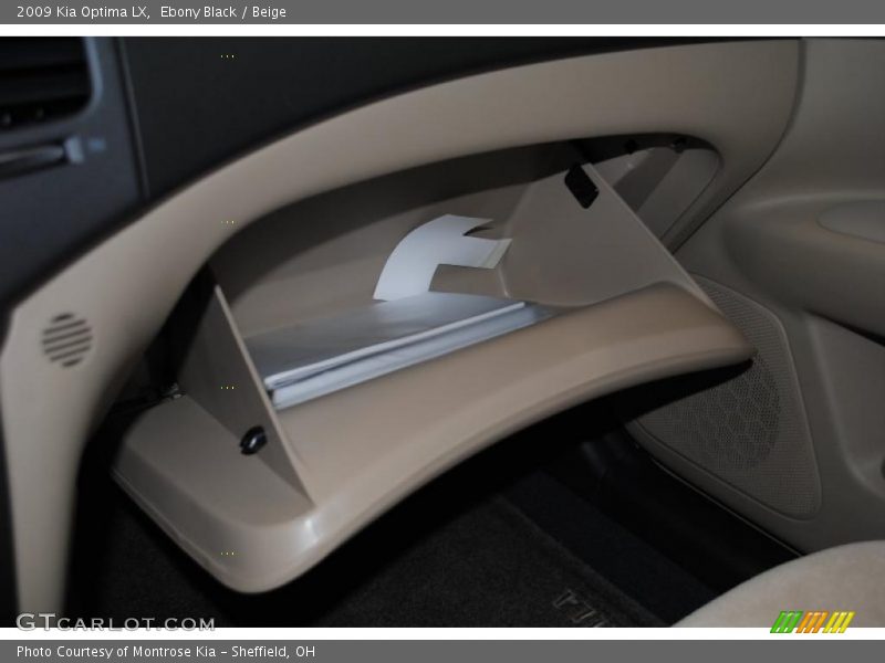 Ebony Black / Beige 2009 Kia Optima LX