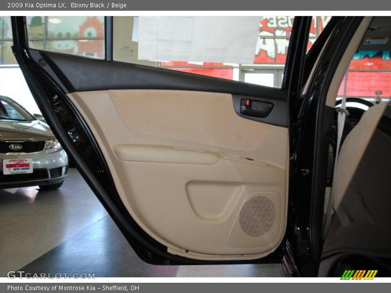 Ebony Black / Beige 2009 Kia Optima LX