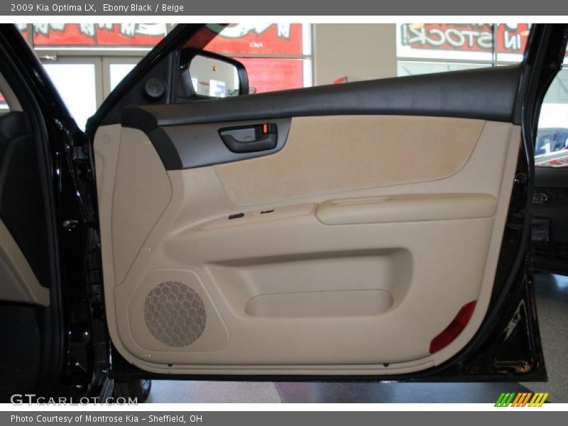 Ebony Black / Beige 2009 Kia Optima LX