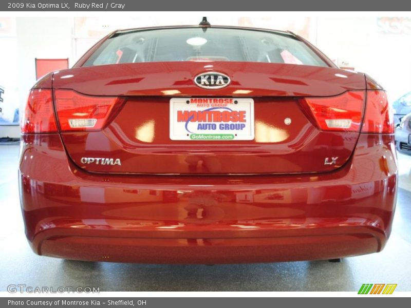Ruby Red / Gray 2009 Kia Optima LX