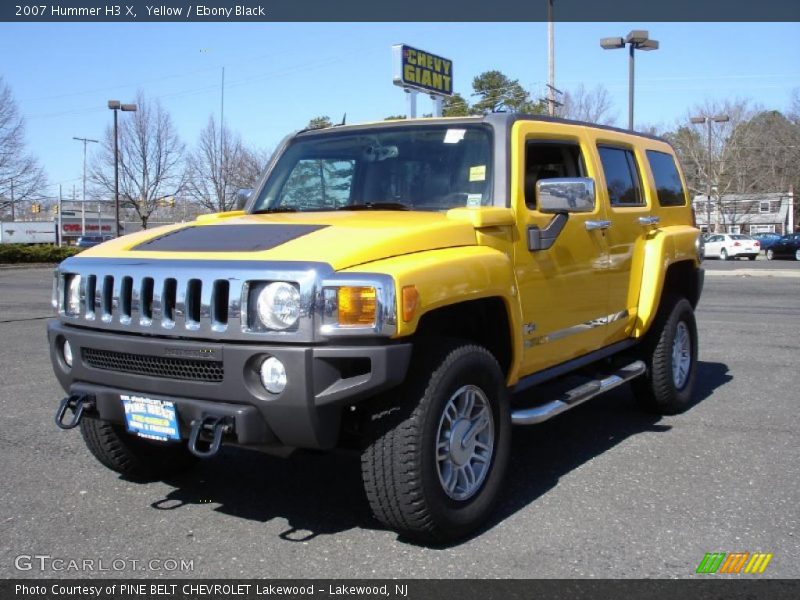 Yellow / Ebony Black 2007 Hummer H3 X