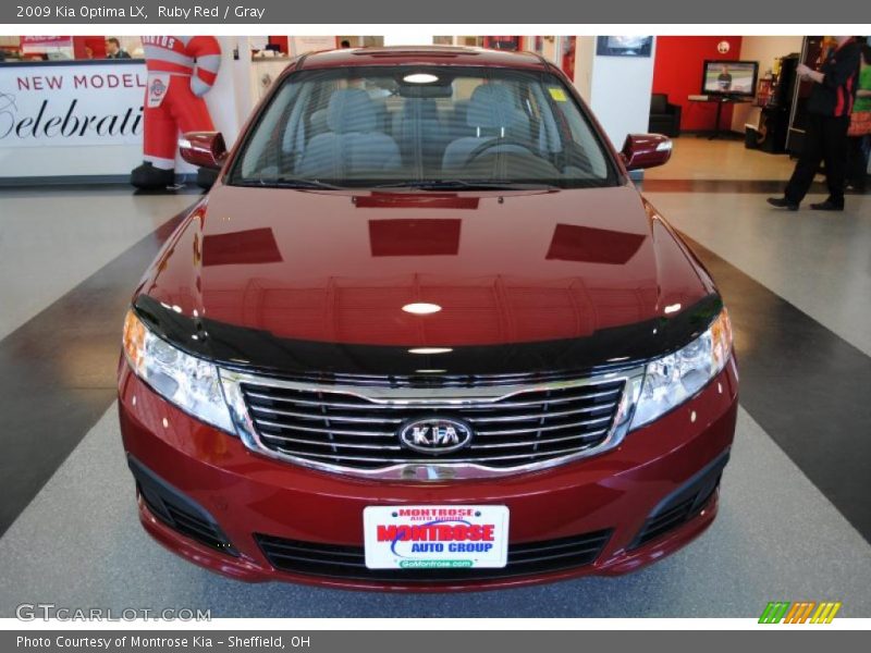 Ruby Red / Gray 2009 Kia Optima LX