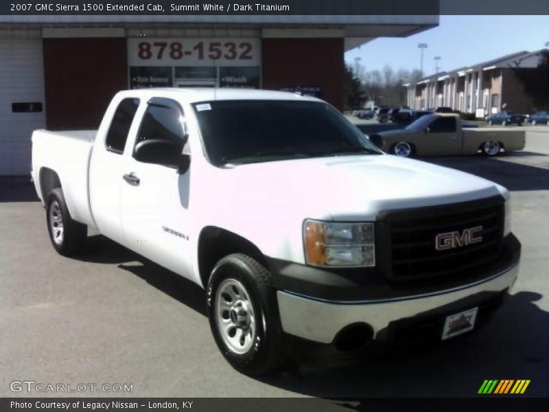 Summit White / Dark Titanium 2007 GMC Sierra 1500 Extended Cab