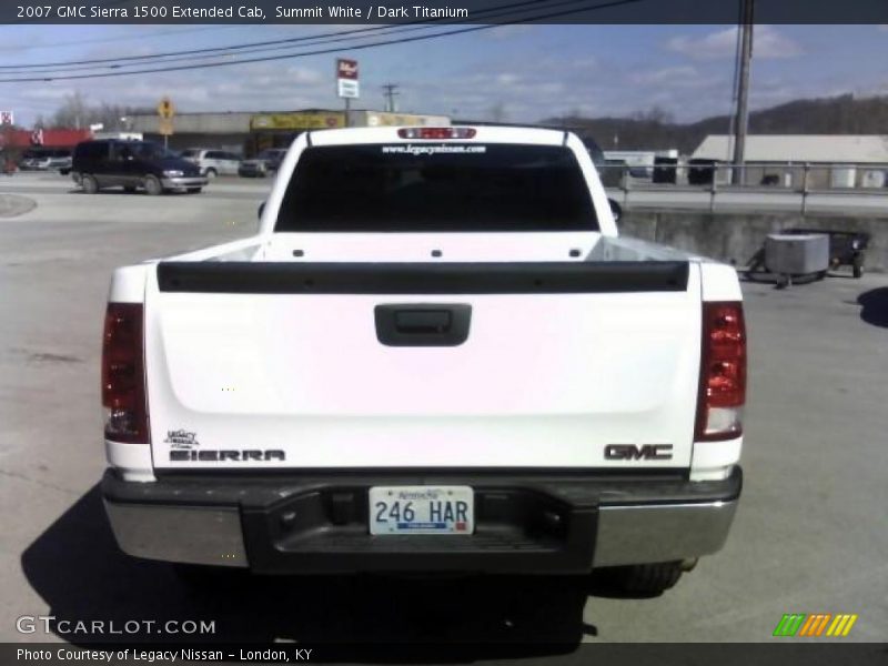 Summit White / Dark Titanium 2007 GMC Sierra 1500 Extended Cab