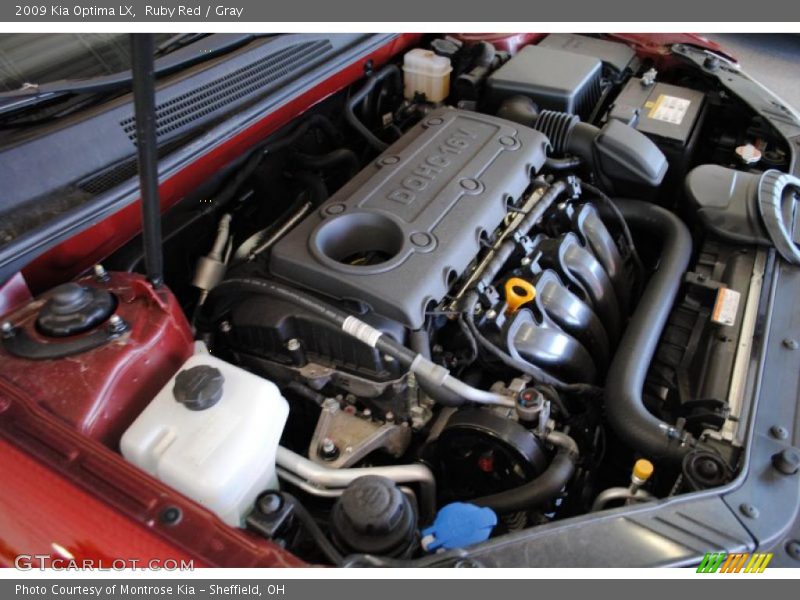 Ruby Red / Gray 2009 Kia Optima LX