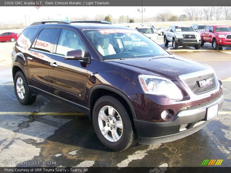 Dark Crimson Metallic / Light Titanium 2009 GMC Acadia SLT