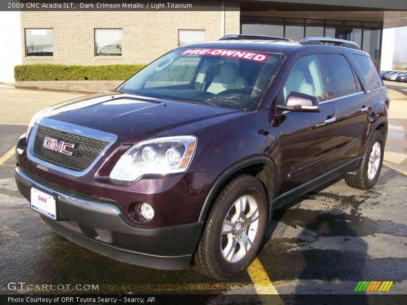 Dark Crimson Metallic / Light Titanium 2009 GMC Acadia SLT