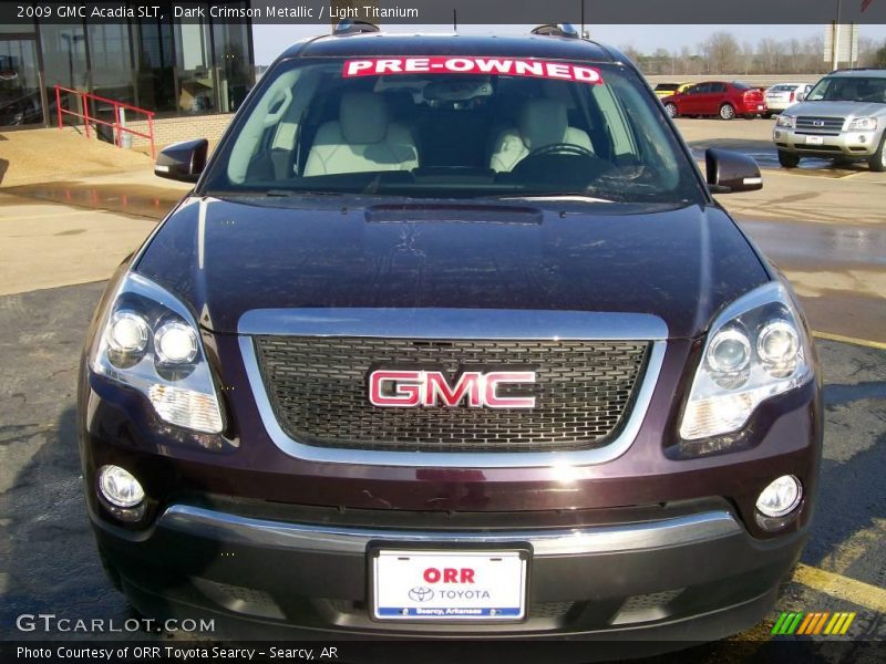 Dark Crimson Metallic / Light Titanium 2009 GMC Acadia SLT