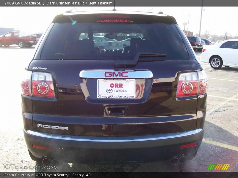 Dark Crimson Metallic / Light Titanium 2009 GMC Acadia SLT